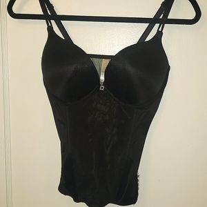 💞 Victoria's Secret Black Bustier/Corset w/ Lace 36C